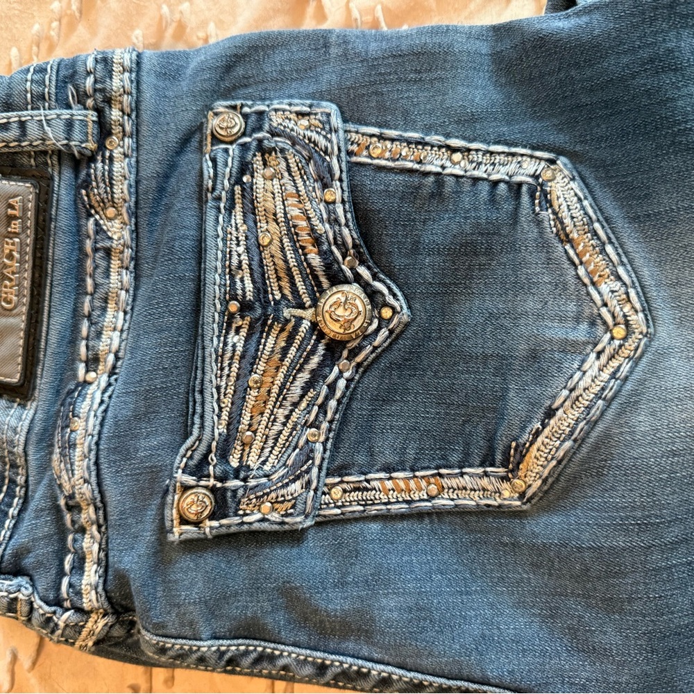 Grace in LA Denim with Silver Accents